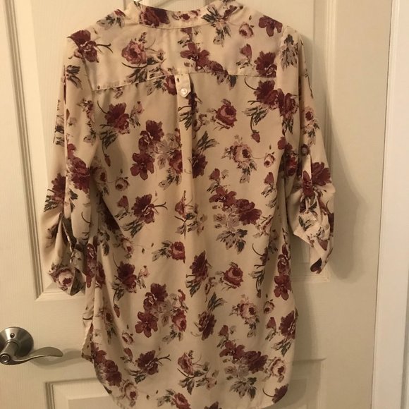 Business Casual Button Front Blouse - Picture 2 of 2